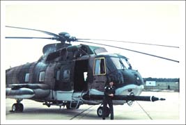 Major Bob Grisnik and his HH-3E Helicopter